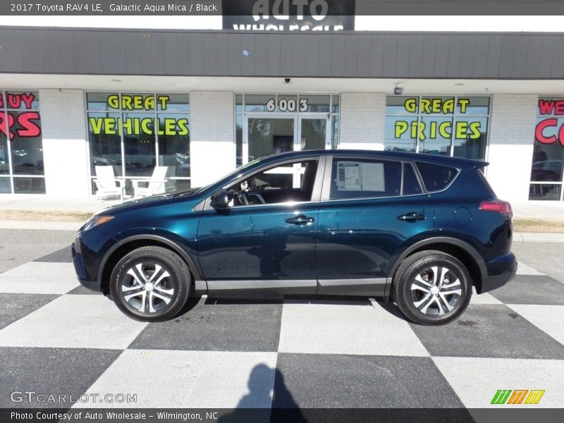 Galactic Aqua Mica / Black 2017 Toyota RAV4 LE
