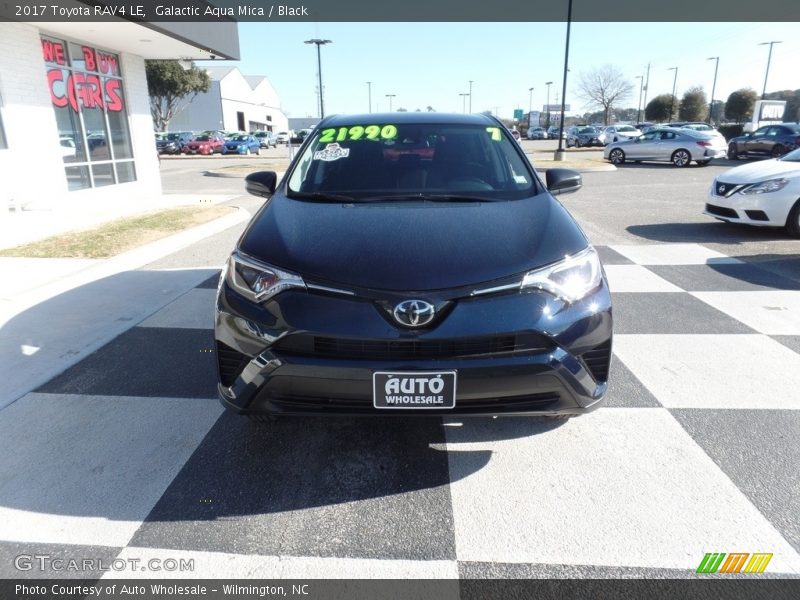 Galactic Aqua Mica / Black 2017 Toyota RAV4 LE