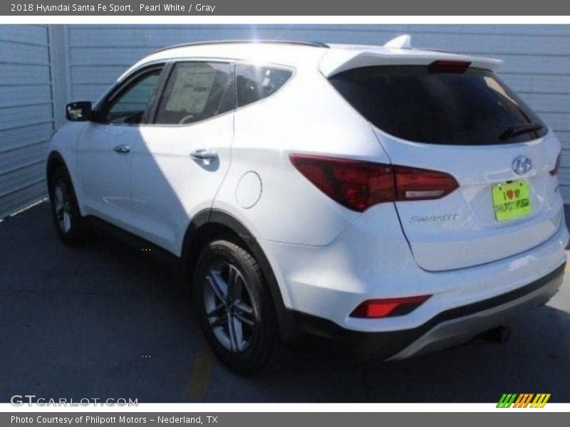 Pearl White / Gray 2018 Hyundai Santa Fe Sport