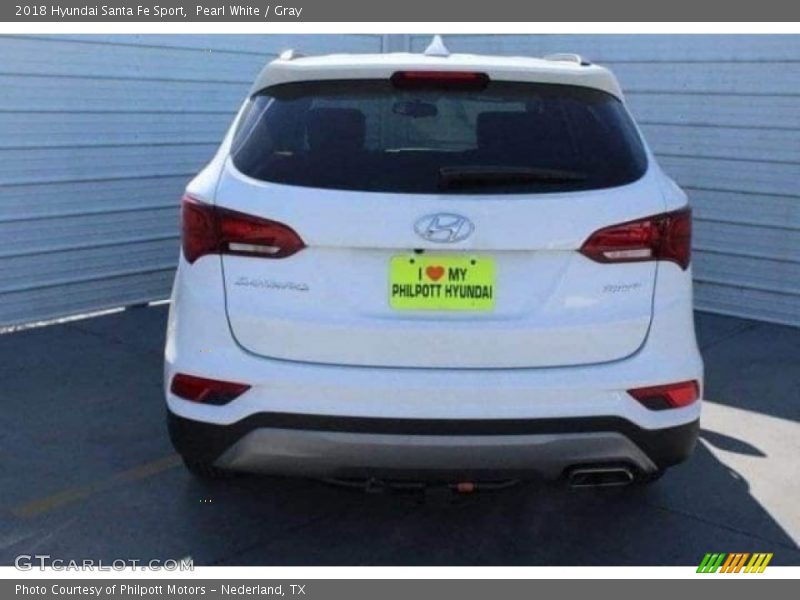 Pearl White / Gray 2018 Hyundai Santa Fe Sport