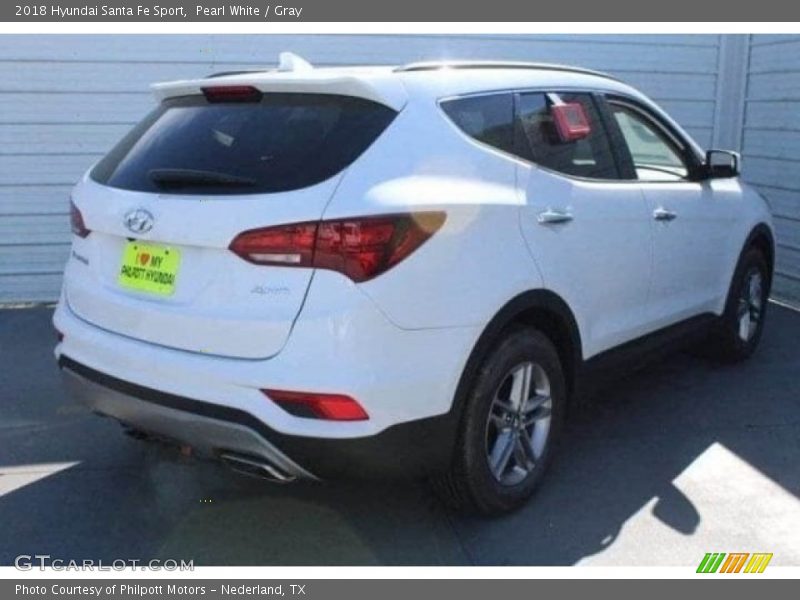 Pearl White / Gray 2018 Hyundai Santa Fe Sport