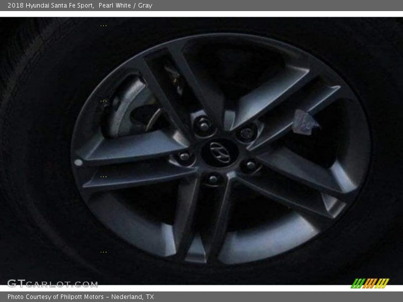 Pearl White / Gray 2018 Hyundai Santa Fe Sport
