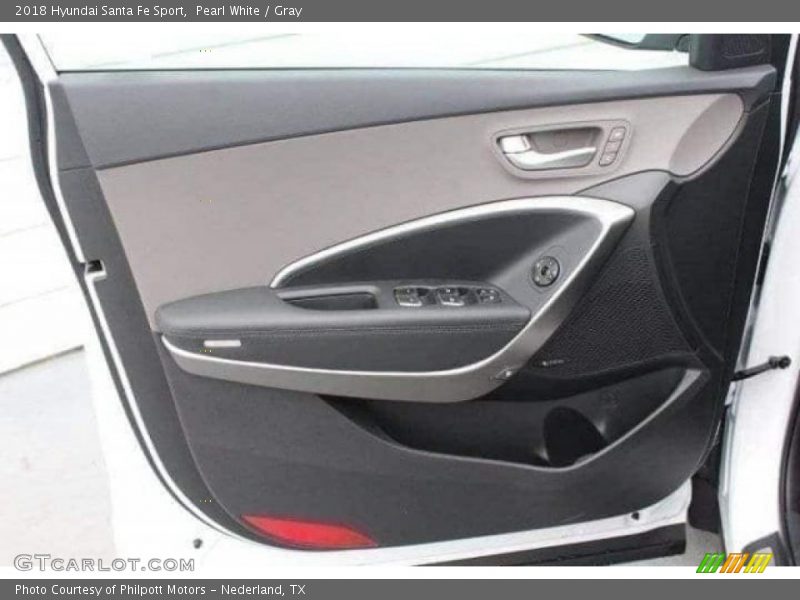 Pearl White / Gray 2018 Hyundai Santa Fe Sport