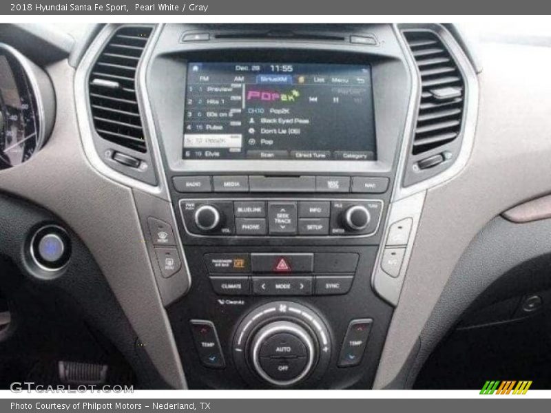 Pearl White / Gray 2018 Hyundai Santa Fe Sport