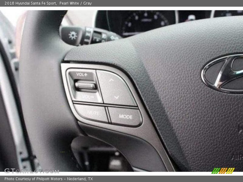 Pearl White / Gray 2018 Hyundai Santa Fe Sport