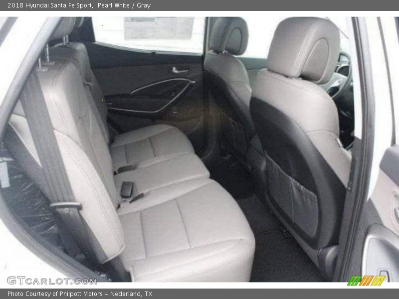 Pearl White / Gray 2018 Hyundai Santa Fe Sport