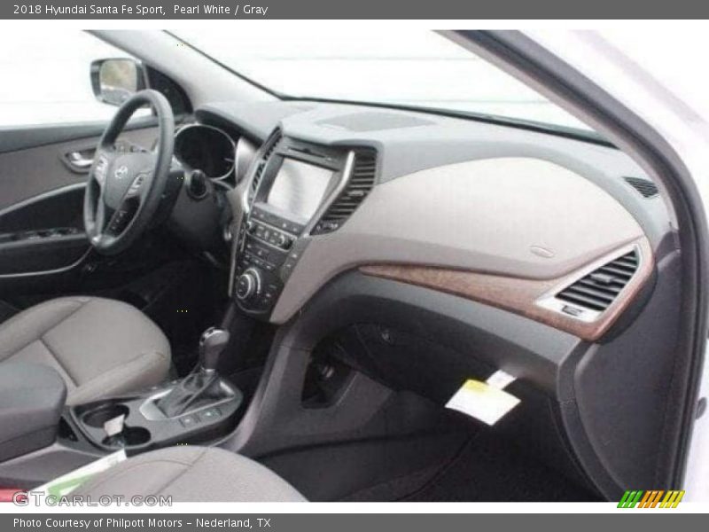Pearl White / Gray 2018 Hyundai Santa Fe Sport