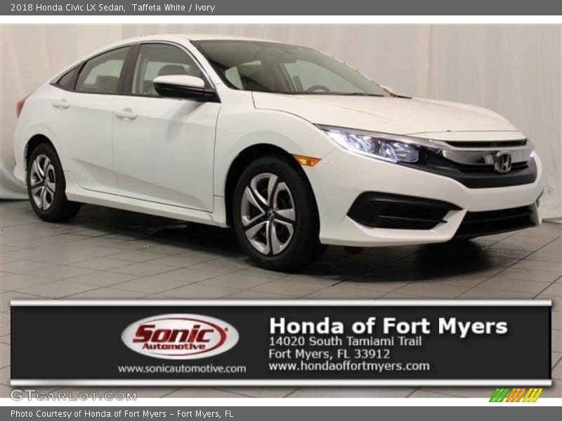 Taffeta White / Ivory 2018 Honda Civic LX Sedan