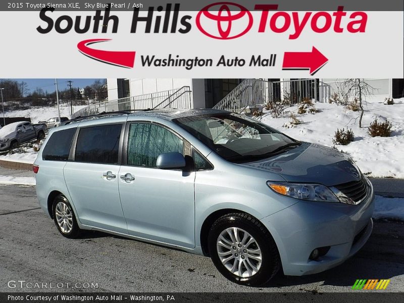 Sky Blue Pearl / Ash 2015 Toyota Sienna XLE