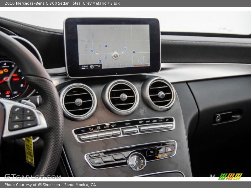 Steel Grey Metallic / Black 2016 Mercedes-Benz C 300 Sedan