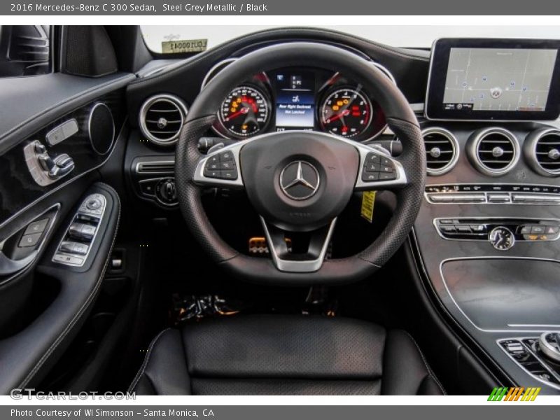 Steel Grey Metallic / Black 2016 Mercedes-Benz C 300 Sedan