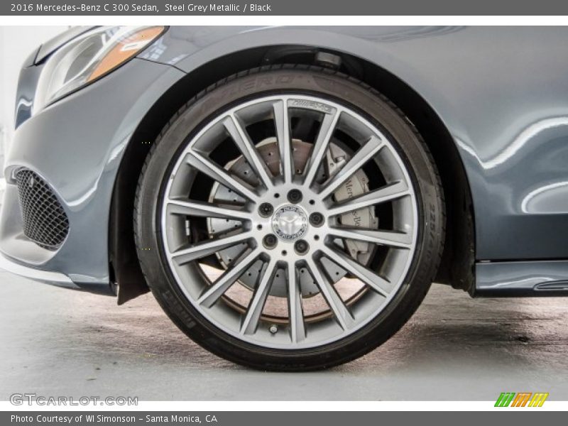 Steel Grey Metallic / Black 2016 Mercedes-Benz C 300 Sedan
