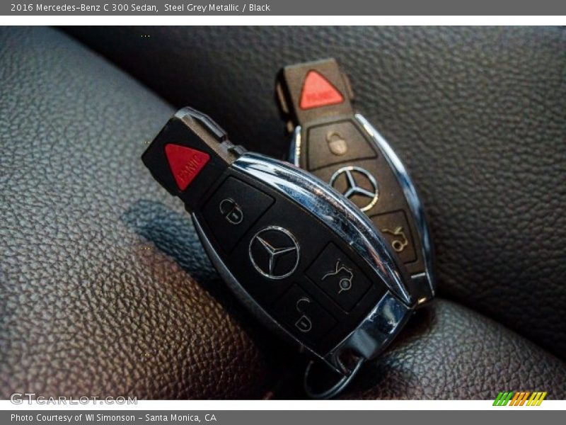 Steel Grey Metallic / Black 2016 Mercedes-Benz C 300 Sedan