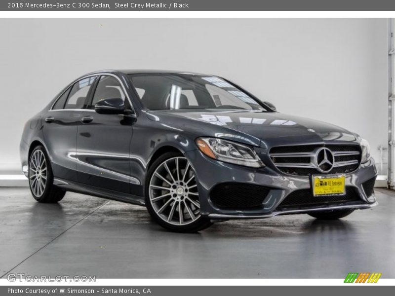 Steel Grey Metallic / Black 2016 Mercedes-Benz C 300 Sedan