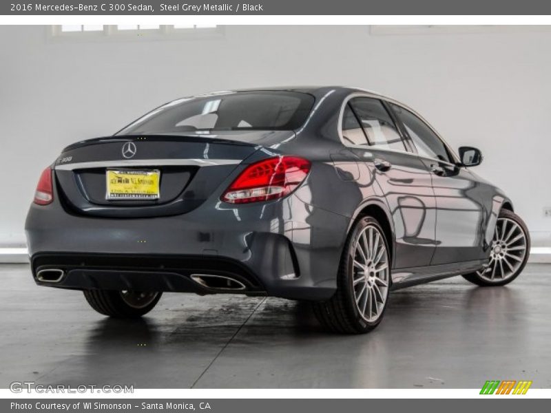 Steel Grey Metallic / Black 2016 Mercedes-Benz C 300 Sedan
