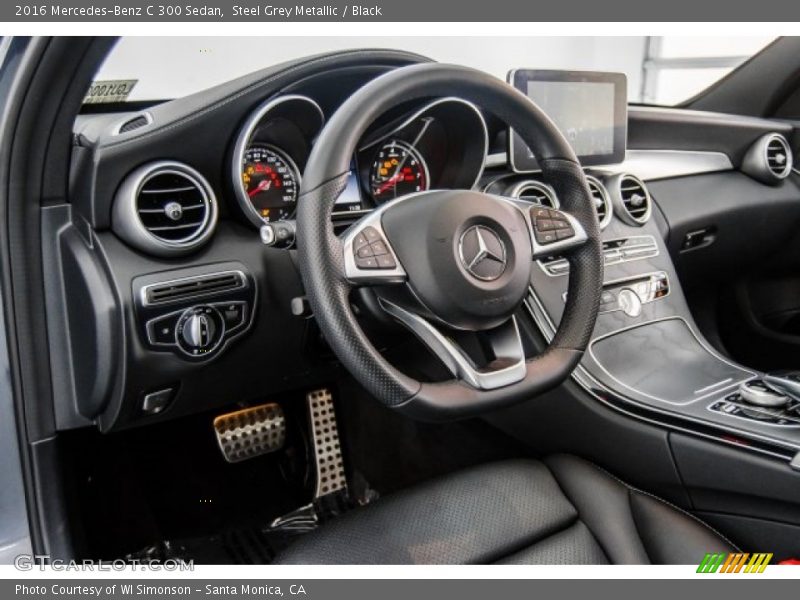 Steel Grey Metallic / Black 2016 Mercedes-Benz C 300 Sedan