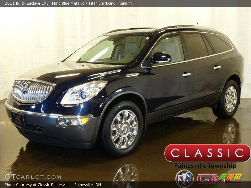 Ming Blue Metallic / Titanium/Dark Titanium 2011 Buick Enclave CXL