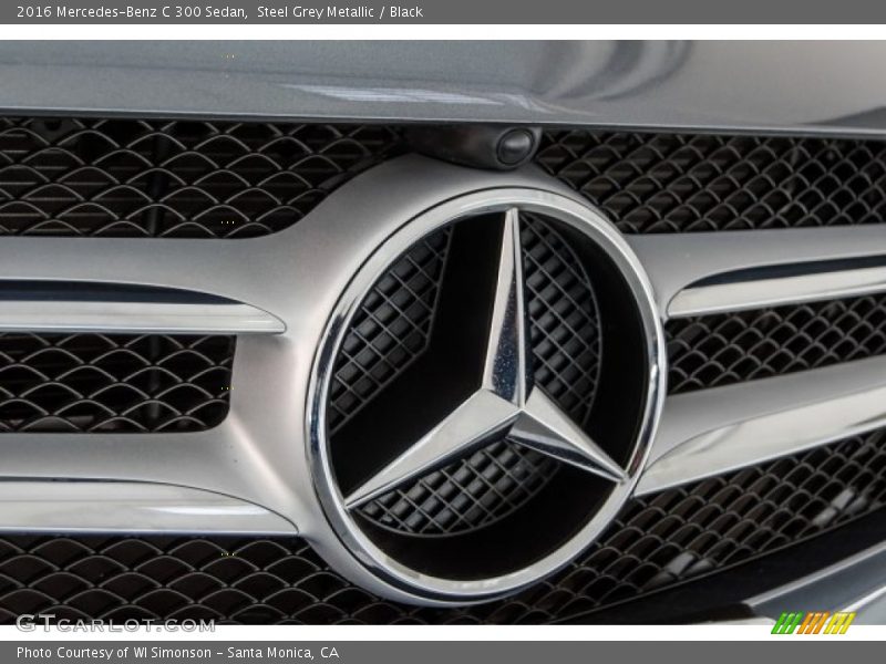 Steel Grey Metallic / Black 2016 Mercedes-Benz C 300 Sedan
