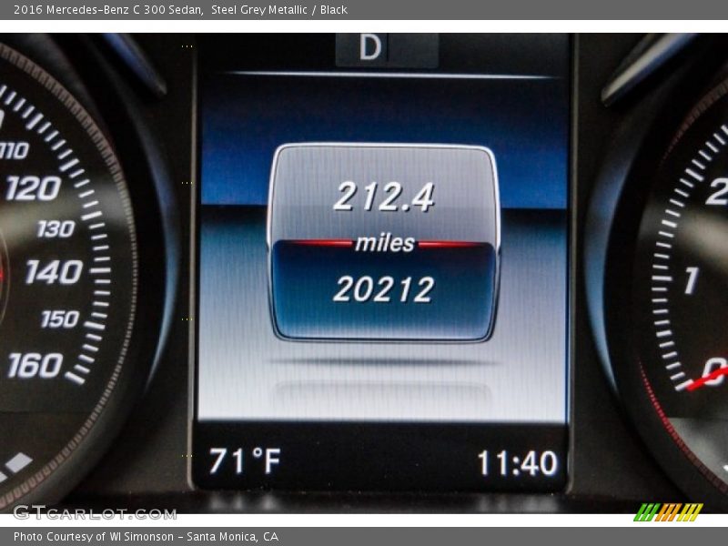 Steel Grey Metallic / Black 2016 Mercedes-Benz C 300 Sedan