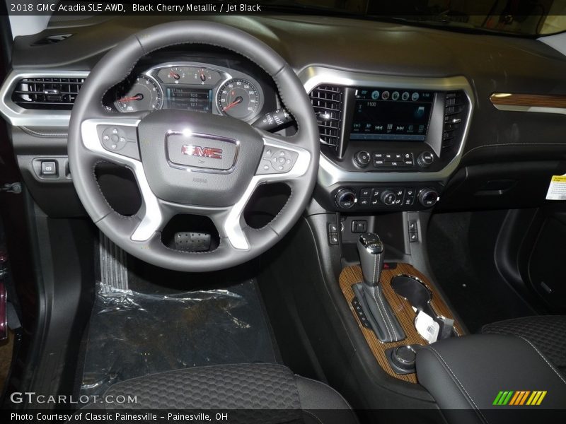 Black Cherry Metallic / Jet Black 2018 GMC Acadia SLE AWD