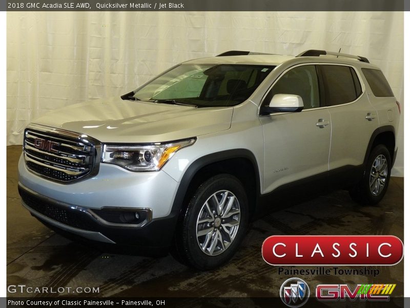 Quicksilver Metallic / Jet Black 2018 GMC Acadia SLE AWD