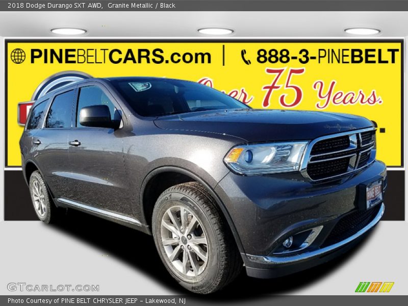 Granite Metallic / Black 2018 Dodge Durango SXT AWD