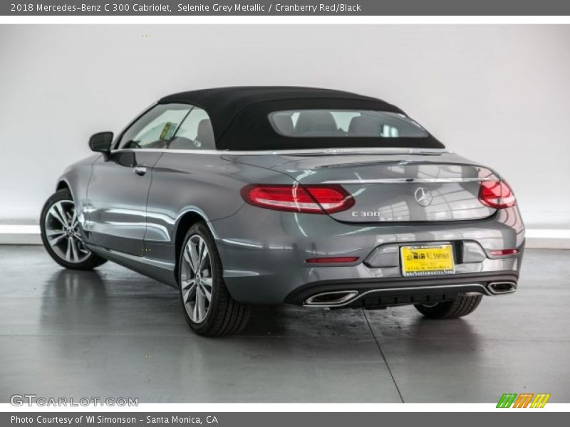 Selenite Grey Metallic / Cranberry Red/Black 2018 Mercedes-Benz C 300 Cabriolet