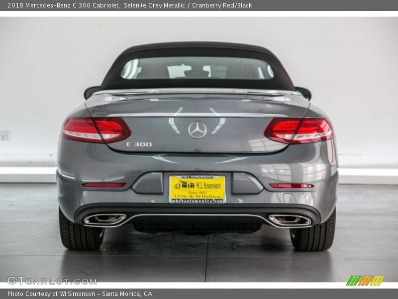 Selenite Grey Metallic / Cranberry Red/Black 2018 Mercedes-Benz C 300 Cabriolet