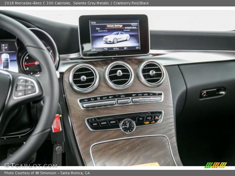Selenite Grey Metallic / Cranberry Red/Black 2018 Mercedes-Benz C 300 Cabriolet