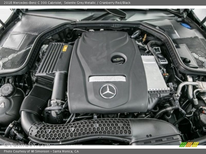 Selenite Grey Metallic / Cranberry Red/Black 2018 Mercedes-Benz C 300 Cabriolet