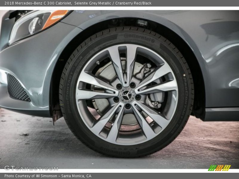 Selenite Grey Metallic / Cranberry Red/Black 2018 Mercedes-Benz C 300 Cabriolet
