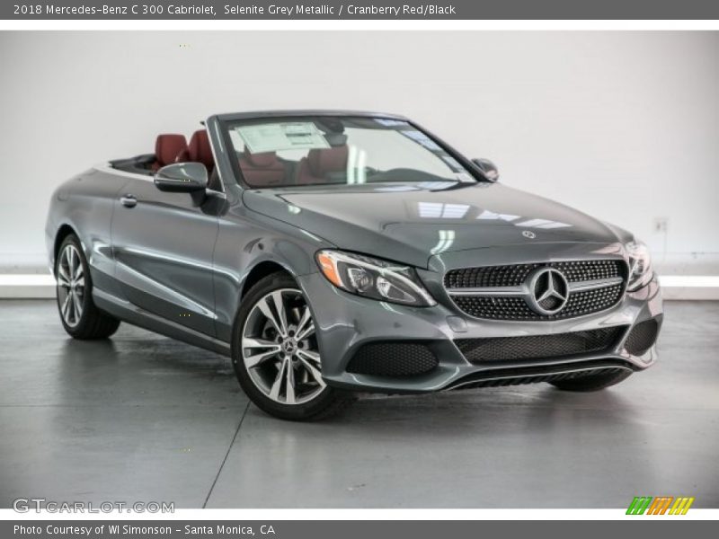 Selenite Grey Metallic / Cranberry Red/Black 2018 Mercedes-Benz C 300 Cabriolet