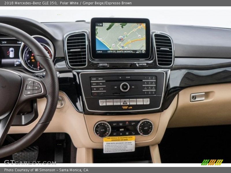 Polar White / Ginger Beige/Espresso Brown 2018 Mercedes-Benz GLE 350