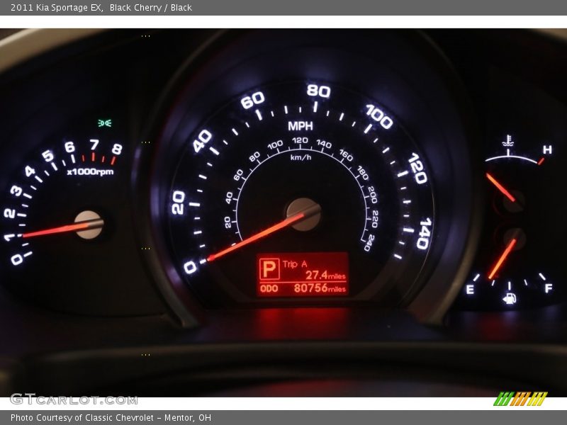 Black Cherry / Black 2011 Kia Sportage EX