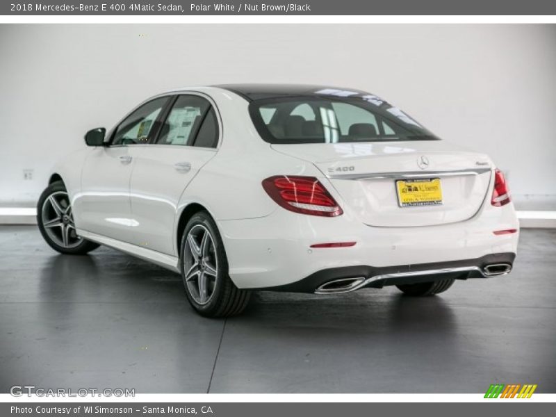 Polar White / Nut Brown/Black 2018 Mercedes-Benz E 400 4Matic Sedan