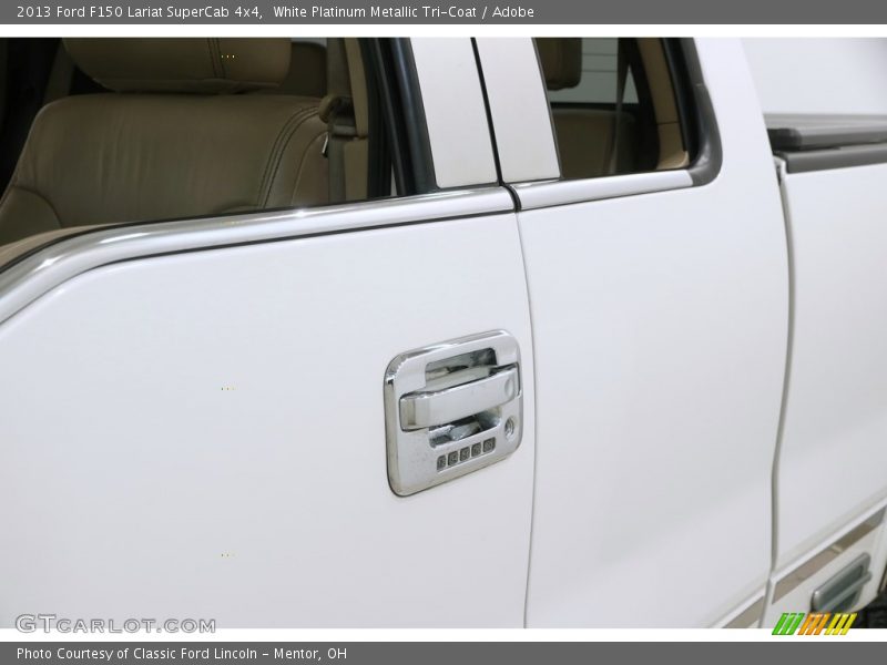 White Platinum Metallic Tri-Coat / Adobe 2013 Ford F150 Lariat SuperCab 4x4