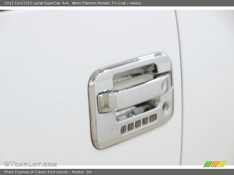 White Platinum Metallic Tri-Coat / Adobe 2013 Ford F150 Lariat SuperCab 4x4