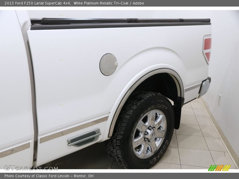 White Platinum Metallic Tri-Coat / Adobe 2013 Ford F150 Lariat SuperCab 4x4