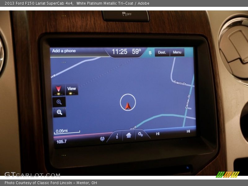 White Platinum Metallic Tri-Coat / Adobe 2013 Ford F150 Lariat SuperCab 4x4