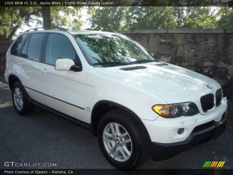 Alpine White / Truffle Brown Dakota Leather 2006 BMW X5 3.0i