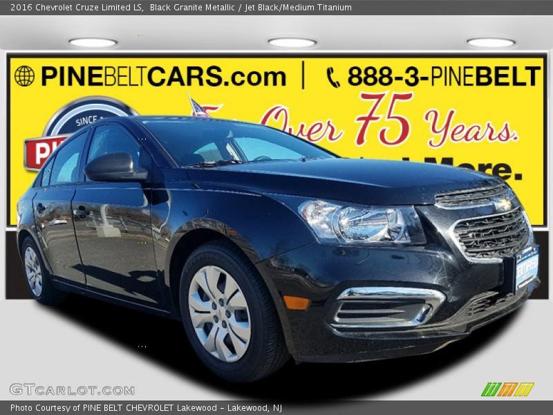 Black Granite Metallic / Jet Black/Medium Titanium 2016 Chevrolet Cruze Limited LS