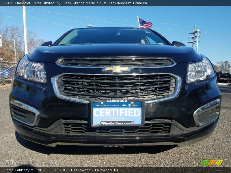 Black Granite Metallic / Jet Black/Medium Titanium 2016 Chevrolet Cruze Limited LS