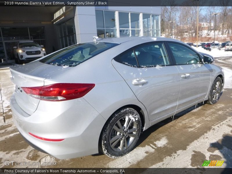 Symphony Silver / Black 2018 Hyundai Elantra Value Edition