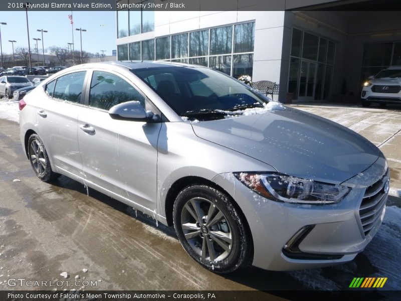 Symphony Silver / Black 2018 Hyundai Elantra Value Edition