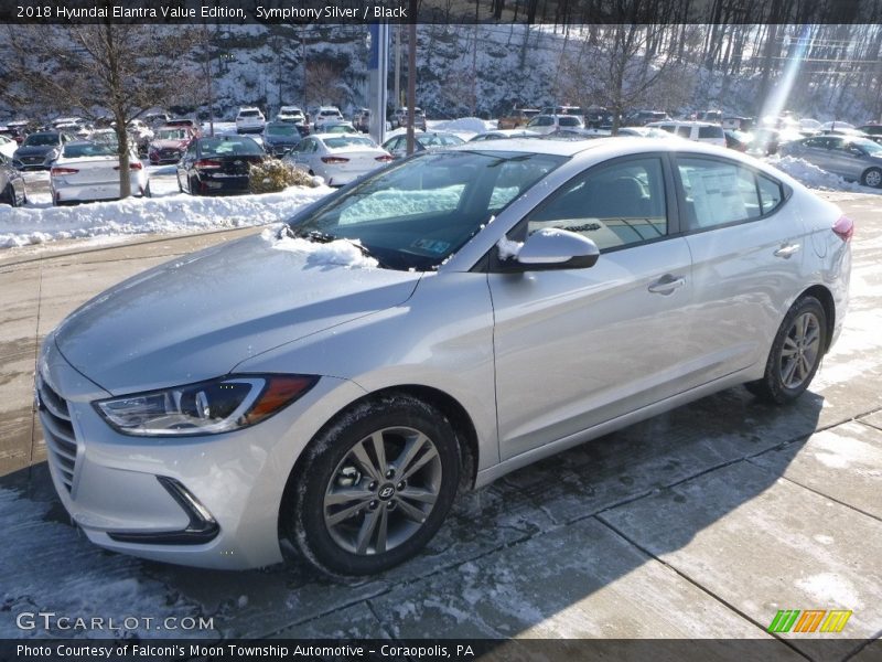 Symphony Silver / Black 2018 Hyundai Elantra Value Edition