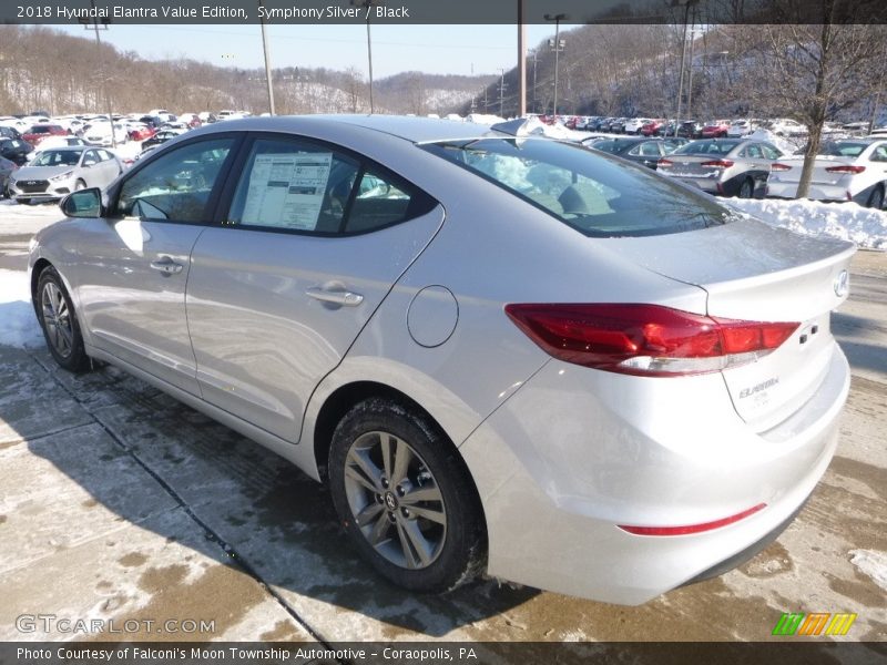 Symphony Silver / Black 2018 Hyundai Elantra Value Edition
