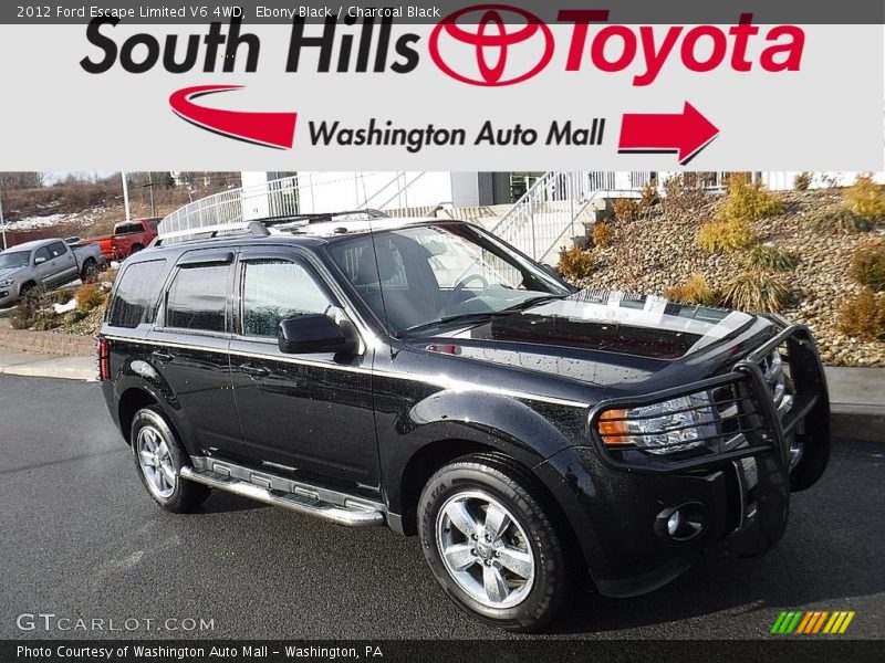 Ebony Black / Charcoal Black 2012 Ford Escape Limited V6 4WD
