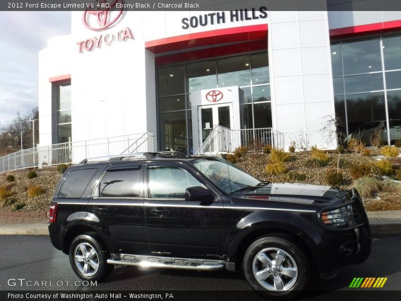 Ebony Black / Charcoal Black 2012 Ford Escape Limited V6 4WD