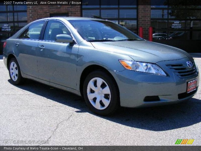 Aloe Green Metallic / Bisque 2007 Toyota Camry LE