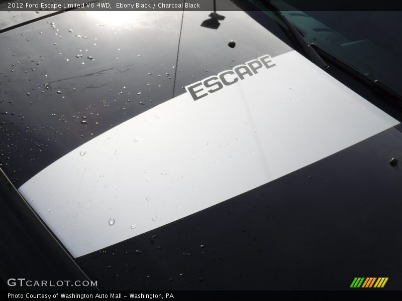Ebony Black / Charcoal Black 2012 Ford Escape Limited V6 4WD